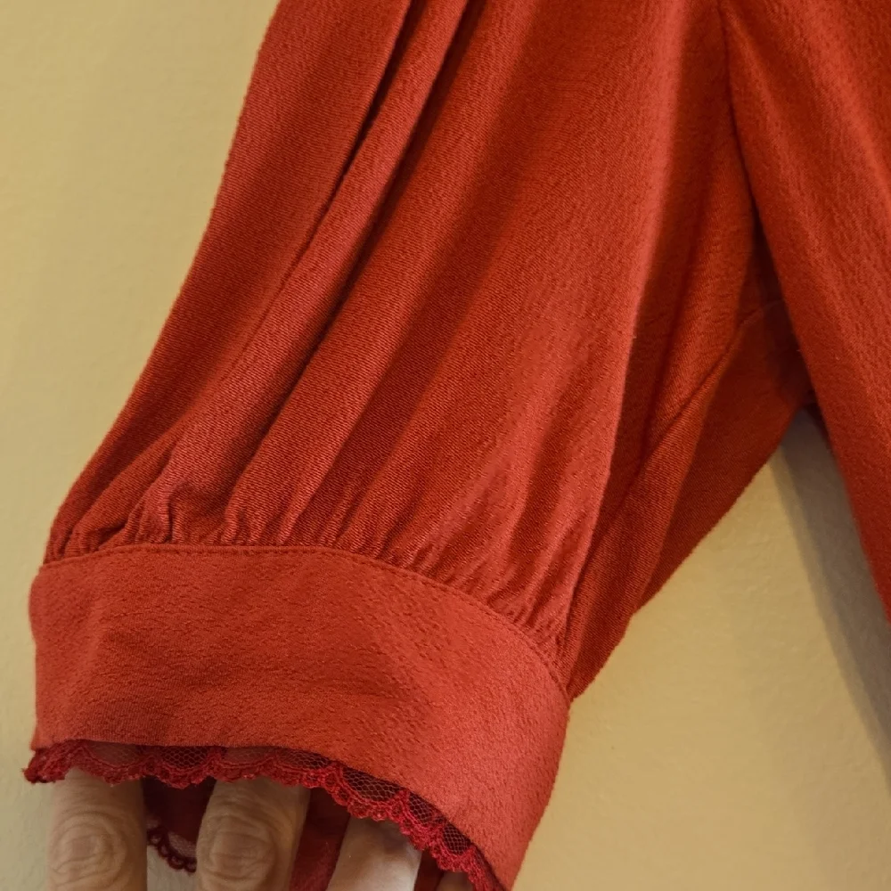 Sunday Best (Aritzia) collared  Red Mini Dress size 2 - Picture 7 of 8